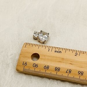 Avon Silver And Gold Small Stacked Pendant with Clear Stones